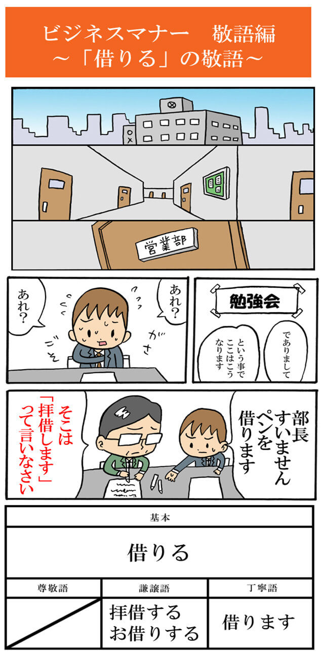 「借りる」の敬語